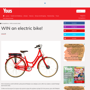 Win An electric bike worth £1550