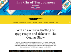 Win an exclusive bottling of 1993 Frapin and tickets to The Cognac Show