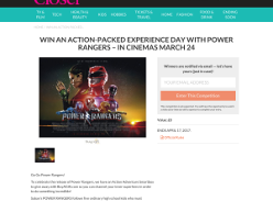 Win an experience day with Power Rangers