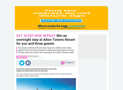Win an overnight stay at Alton Towers Resort for you and three guests