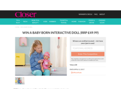 Win Baby Born Interactive Doll