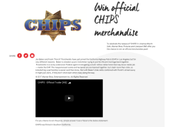 Win CHIPS Movie Merchandise (Collect: Liverpool ONE)