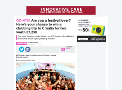 Win clubbing trip to Croatia for two worth £1,250