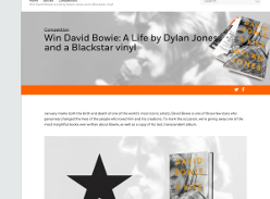 Win David Bowie: A Life by Dylan Jones and a Blackstar vinyl