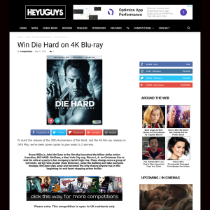Win Die Hard on 4K Blu-ray