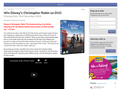 Win Disney’s Christopher Robin on DVD
