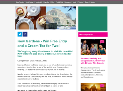 Win Entry to Kew Gardens + a Cream Tea for Two