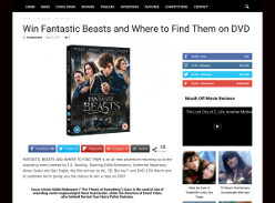Win Fantastic Beasts and Where to Find Them on DVD