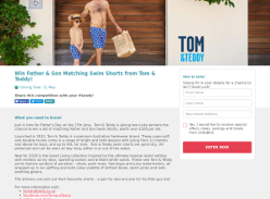 Win Father & Son Matching Swim Shorts from Tom & Teddy
