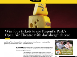 Win four tickets to any show at Regent's Park's Open Air Theatre and a 10kg wheel of cheese