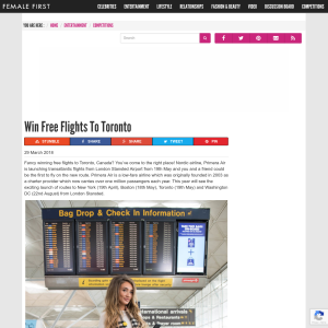 Win Free Flights To Toronto