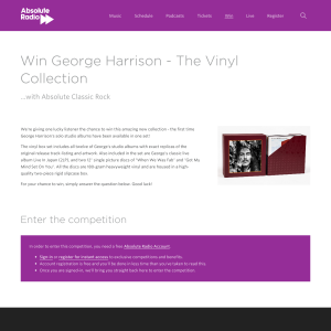 Win George Harrison - The Vinyl Collection