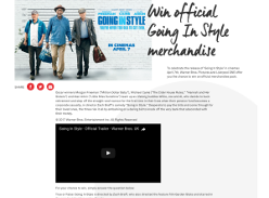 Win Going In Style Movie Merchandise (Collect: Liverpool ONE)