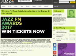 Win Jazz FM Awards tickets and a stay at the Grange St Paul's Hotel