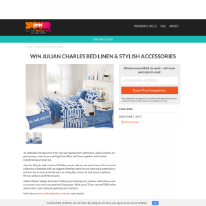 Win Julian Charles bed linen & stylish accessories