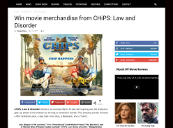 Win movie merchandise from CHiPS: Law and Disorder