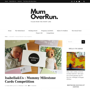 Win Mummy Milestone Cards