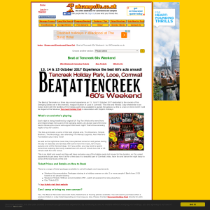 Win Pair of Tickets to Beat at Tencreek 60s Weekend