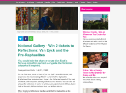 Win Pair of tickets to Reflections: Van Eyck and the Pre-Raphaelites at The National Gallery