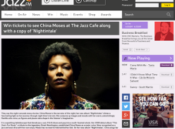 Win Pair of tickets to see China Moses at The Jazz Cafe along with a copy of 'Nightintale'
