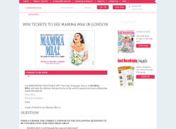 Win Pair of Tickets To See Mamma Mia In London