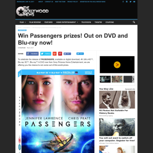 Win Passengers on DVD and a selection of merchandise