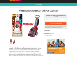 Win RugDoctor Deep Carpet Cleaner worth £300