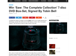 Win 'Saw: The Complete Collection 7-disc DVD Box-Set signed by Tobin Bell
