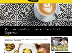 Win six months of free coffee at Shot Espresso