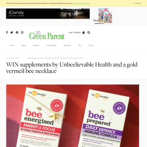 Win Supplements By Unbeelievable Health & A Gold Vermeil Bee Necklace