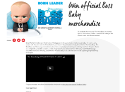 Win The Boss Baby Movie Merchandise (Collect: Liverpool ONE)