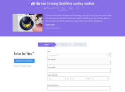 Win the new Samsung QuickDrive washing machine