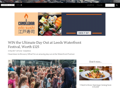 Win The Ultimate Day Out at Leeds Waterfront Festival Worth £125
