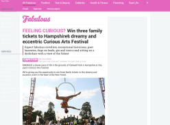 Win three family tickets to Hampshire’s dreamy and eccentric Curious Arts Festival