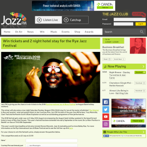 Win tickets and 2 night hotel stay for the Rye Jazz Festival