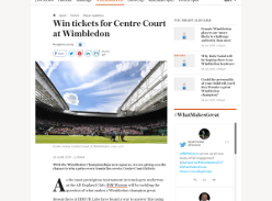 Win tickets for Centre Court at Wimbledon