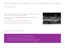 Win tickets to see A-ha on Valentine's Day
