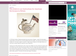 Win tickets to see Instructions for American Servicemen in Britain