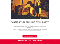 Win Tickets To See Kylie With Priority