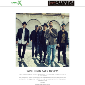 Win Tickets To See Linkin Park
