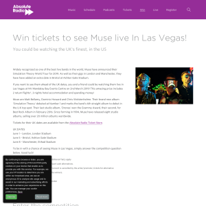 Win tickets to see Muse live In Las Vegas
