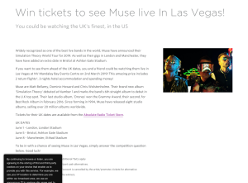 Win tickets to see Muse live In Las Vegas
