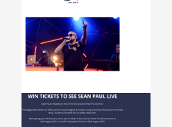 Win Tickets To See Sean Paul Live