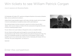 Win tickets to see William Patrick Corgan