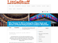 Win Tickets To We’re Going On A Bear Hunt and dinner at Planet Hollywood In London’s West End