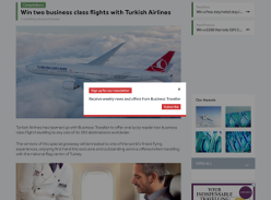 Win two business class flights with Turkish Airlines