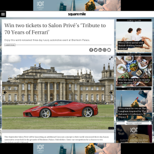 Win two tickets to Salon Privé's 'Tribute to 70 Years of Ferrari'