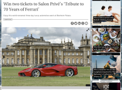 Win two tickets to Salon Privé's 'Tribute to 70 Years of Ferrari'
