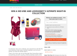 Win We-Vibe and Lovehoney's Night-in Collection