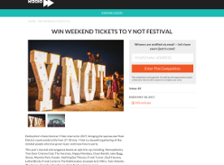 Win weekend tickets to Y NOT Festival